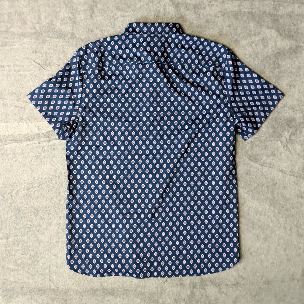 Perry Ellis Travel Luxe Men's Navy Blue Button Down Shirt Total Stretch NWT - Picture 3 of 8